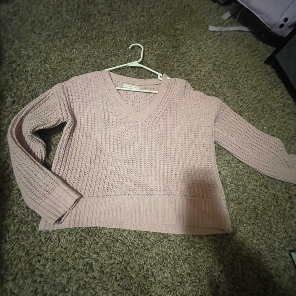 Aeropostale Blush V-Neck Sweater